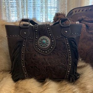 Genuine Leather Western Handbag